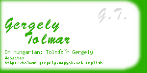 gergely tolmar business card
